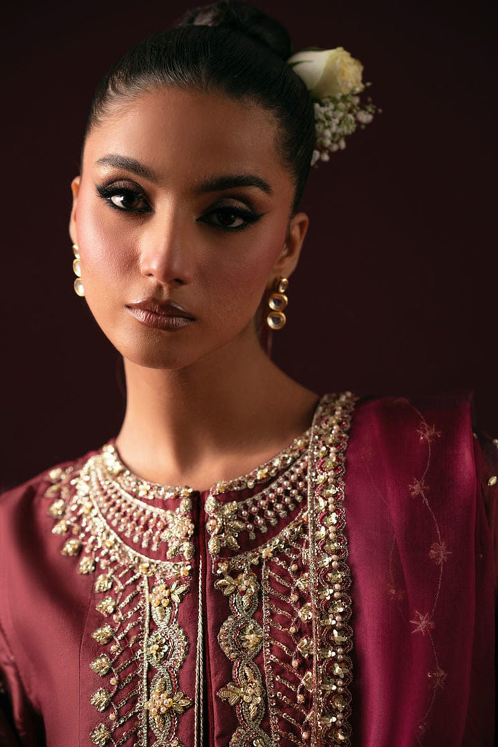 Rosso - Waniya by Mehr Azam - velvet Suit - Pret - raniazara