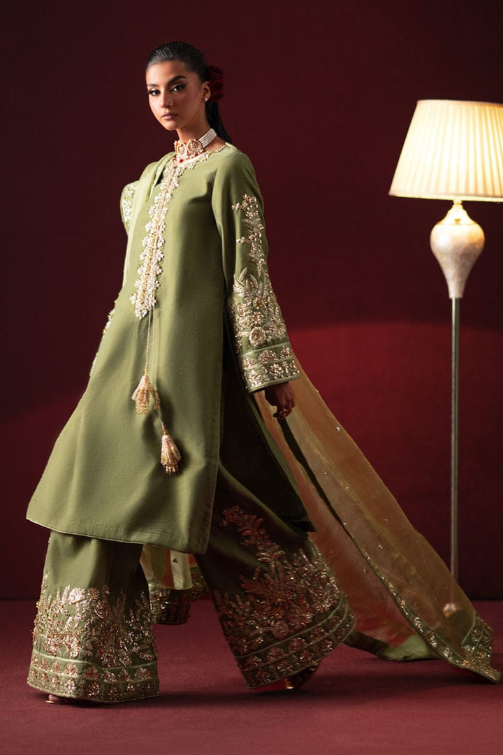 Verde - Waniya by Mehr Azam - velvet Suit - Pret - raniazara