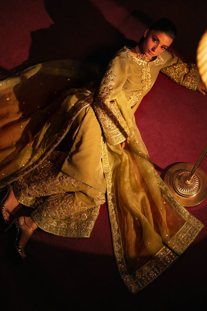 Verde - Waniya by Mehr Azam - velvet Suit - Pret - raniazara