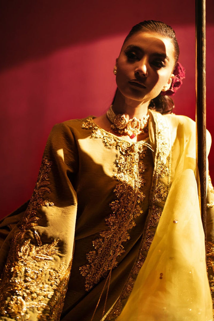 Verde - Waniya by Mehr Azam - velvet Suit - Pret - raniazara