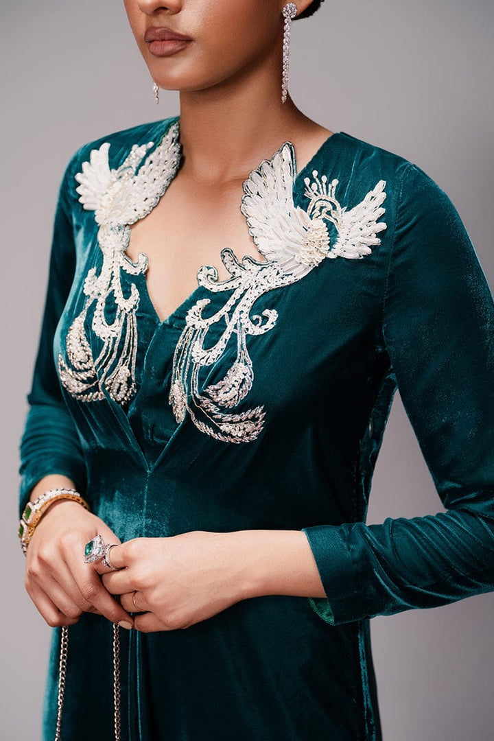Emerald Escape - Zeb & Zeeshan - Kaftan Dress - raniazara