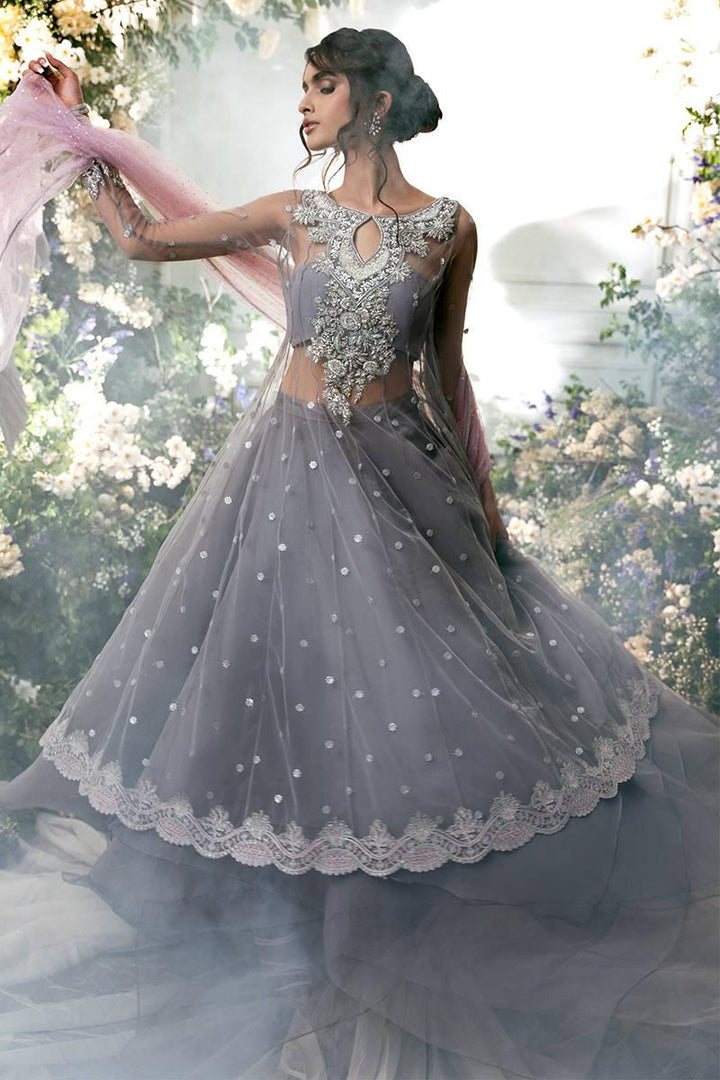 MYSTIC GREY - Zainab Salman - Party Wear Dress - raniazara