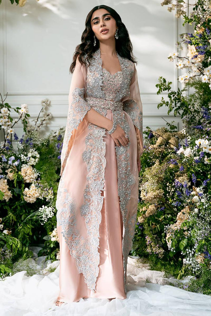 PEACHY MIST  -  Zainab Salman - Party Wear Dress - raniazara