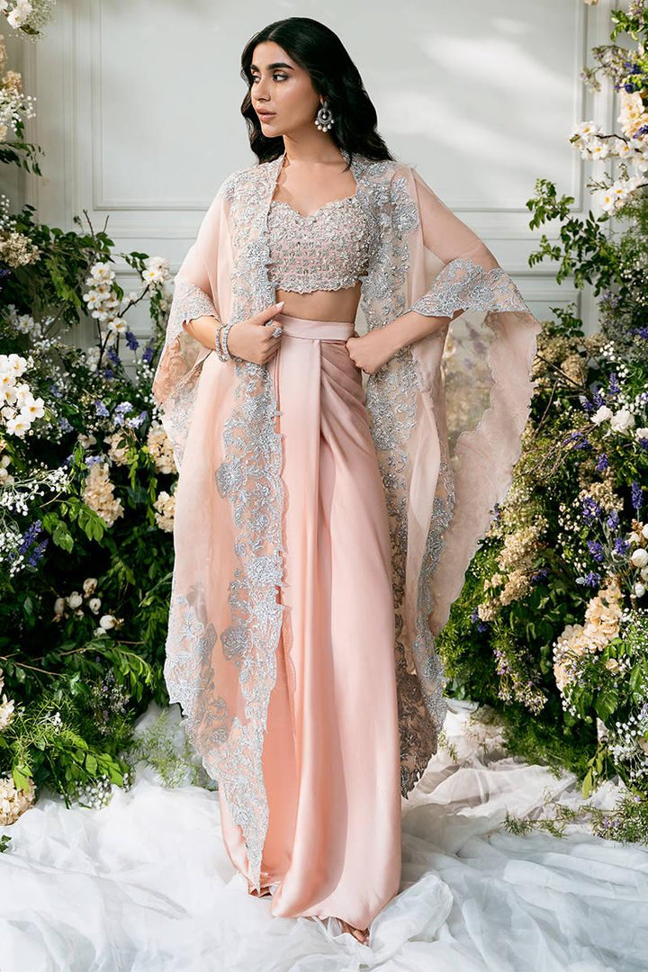 PEACHY MIST  -  Zainab Salman - Party Wear Dress - raniazara