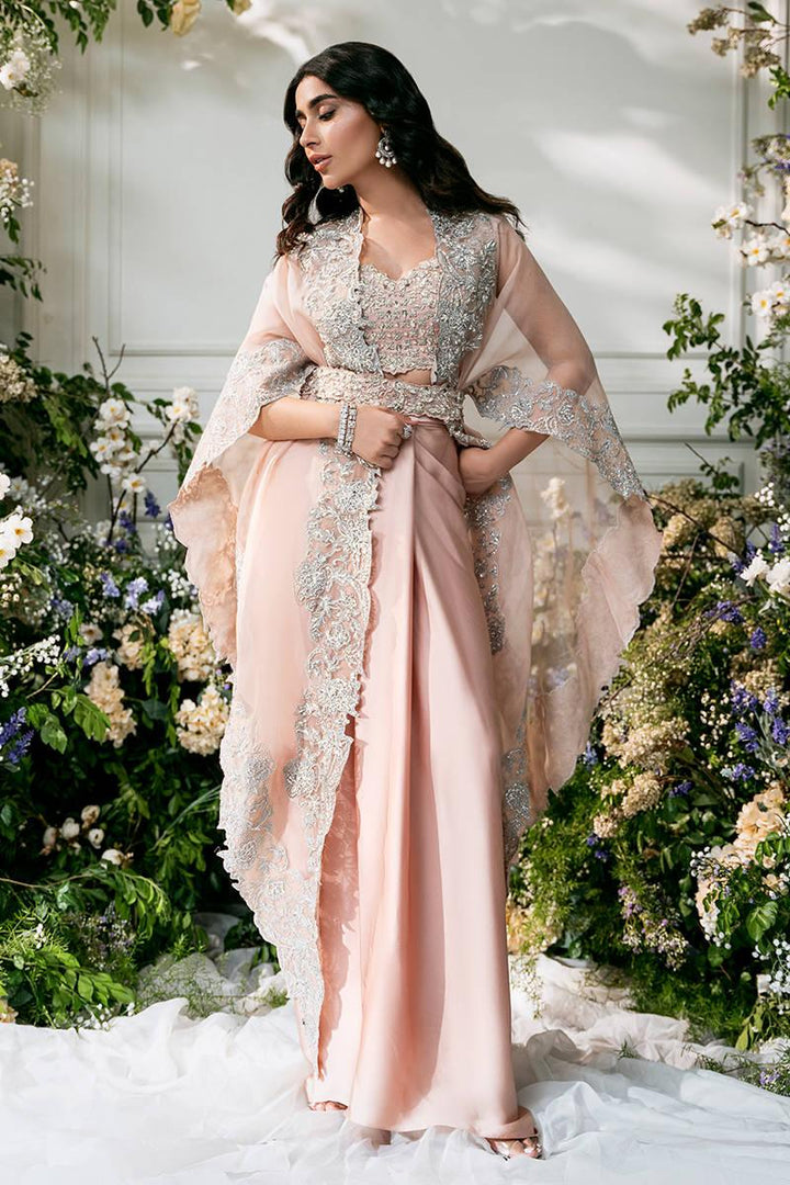 PEACHY MIST  -  Zainab Salman - Party Wear Dress - raniazara