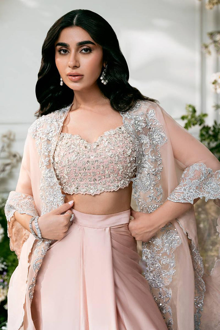 PEACHY MIST  -  Zainab Salman - Party Wear Dress - raniazara