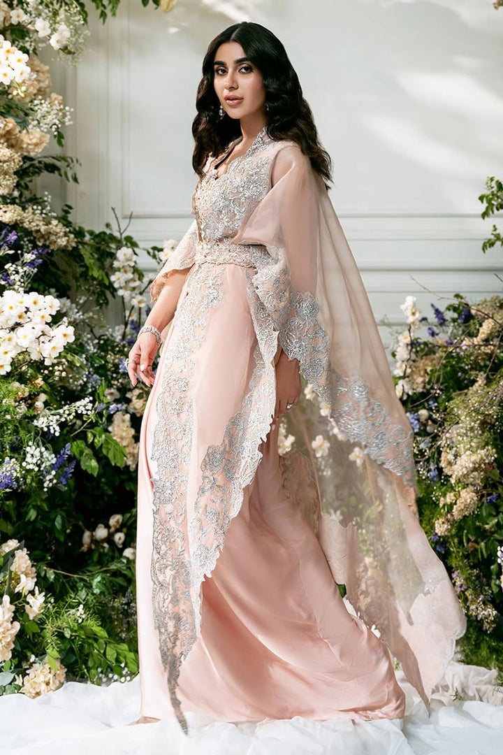 PEACHY MIST  -  Zainab Salman - Party Wear Dress - raniazara