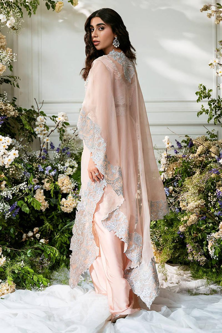 PEACHY MIST  -  Zainab Salman - Party Wear Dress - raniazara