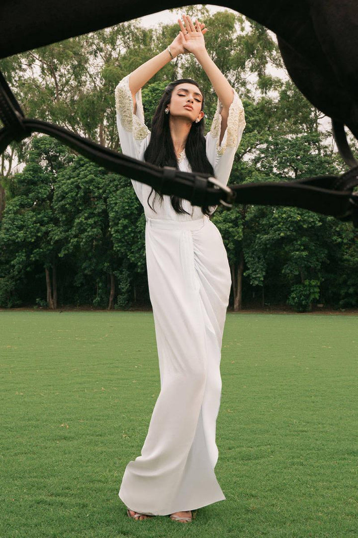 Frosty Ice -  ZAINAB SALMAN - Kaftan Dress - raniazara