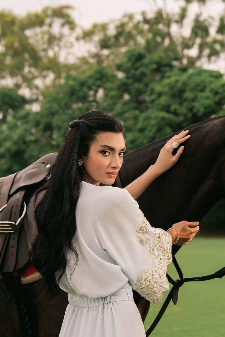Frosty Ice -  ZAINAB SALMAN - Kaftan Dress - raniazara