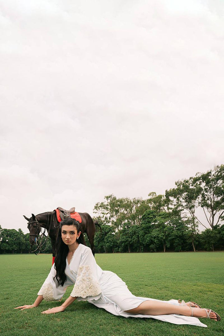 Frosty Ice -  ZAINAB SALMAN - Kaftan Dress - raniazara