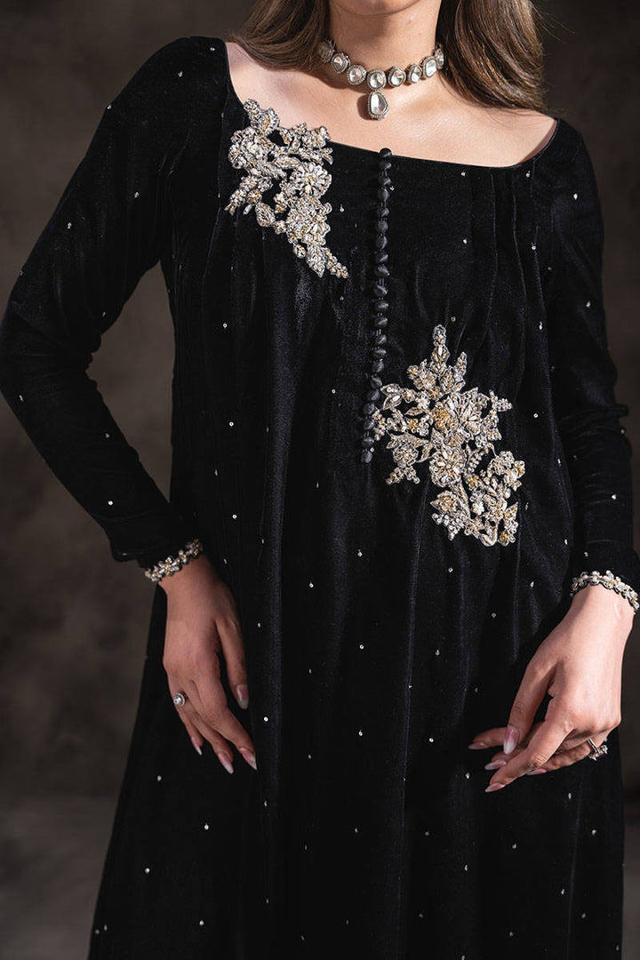 Peacock Charm - Zainab Salman - velvet Suit - raniazara