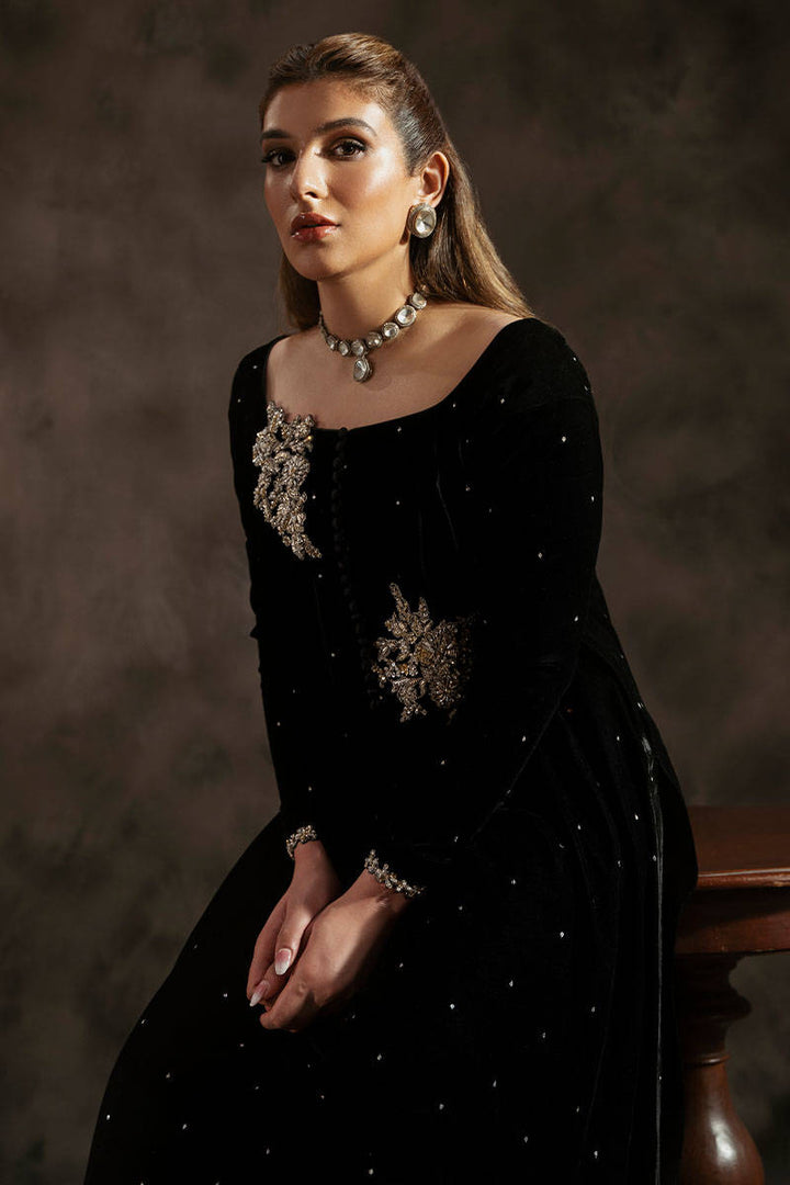 Peacock Charm - Zainab Salman - velvet Suit - raniazara