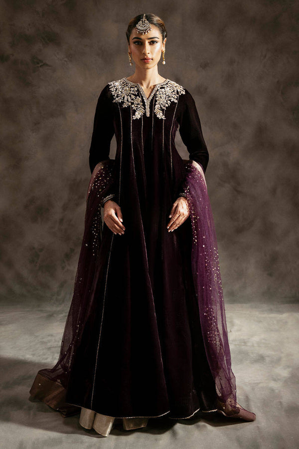 Veroz Kalidar - Zainab Salman - velvet Suit - Pret - raniazara