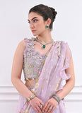 LABELLA LAVENDER LENGHA CHOLI WITH DRAPED DUPATTA