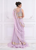 LABELLA LAVENDER LENGHA CHOLI WITH DRAPED DUPATTA