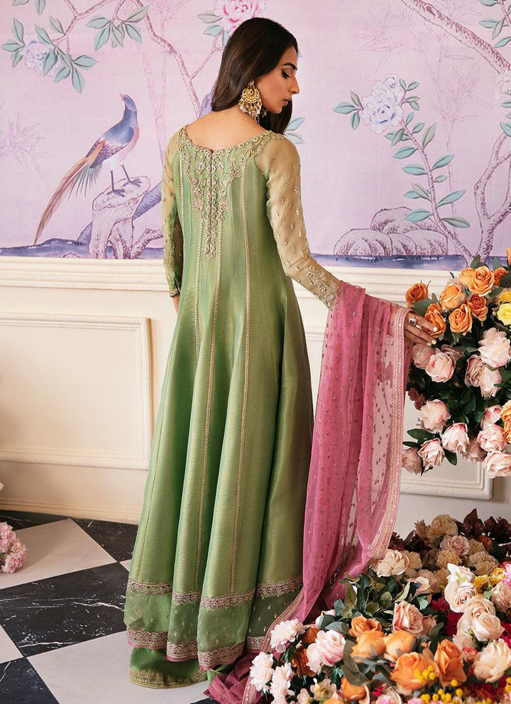 ANISA APPLE GREEN KALIDAAR AND DUPATTA - Farah Talib Aziz - Luxury Pret - raniazara
