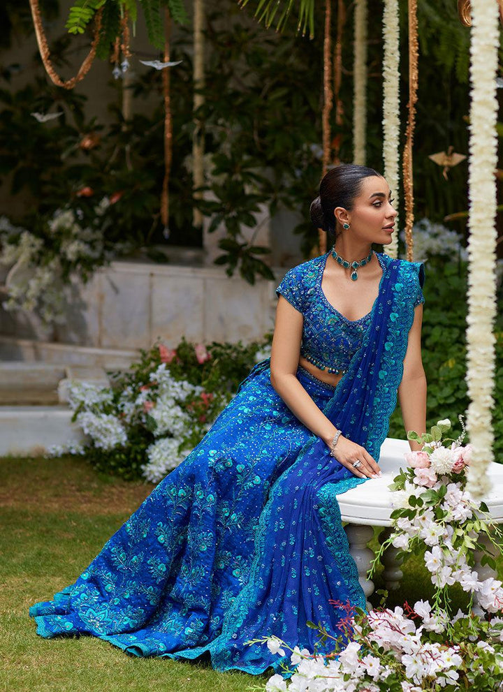 Laira Royal Blue Lehenga Choli - Farah Talib Aziz - Bridal - raniazara