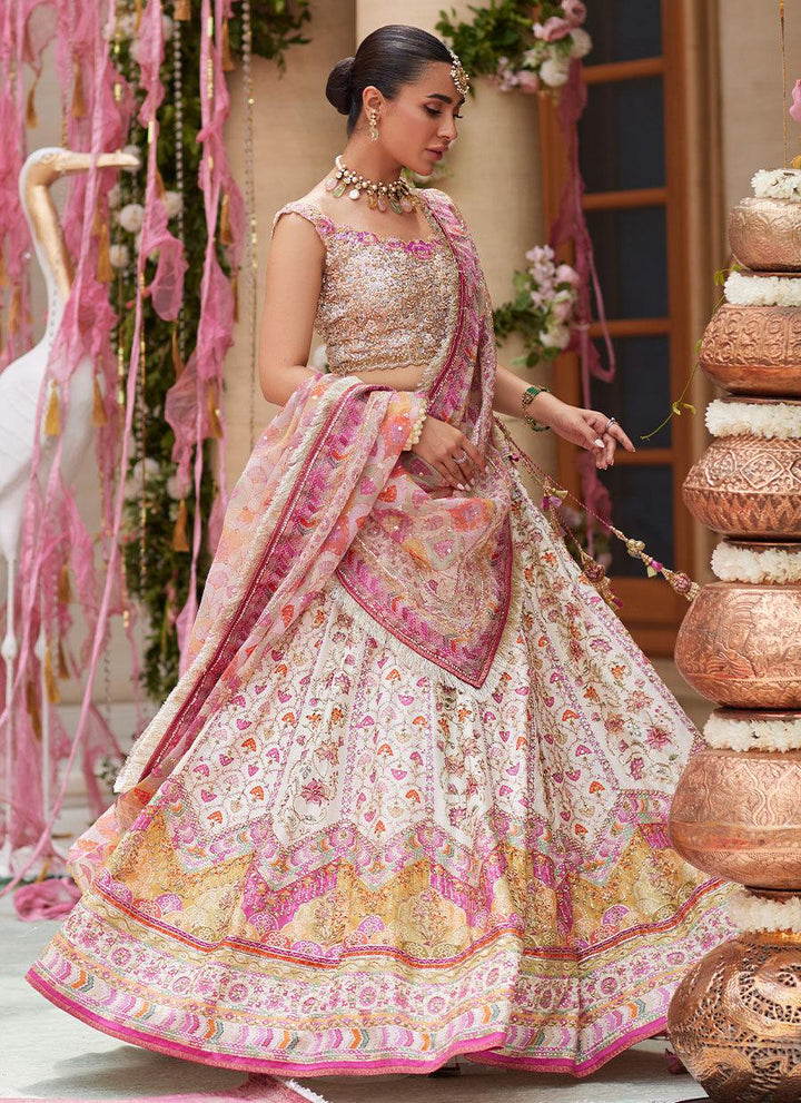 Rinesa Ivory Lehenga Choli - Farah Talib Aziz - Bridal - raniazara