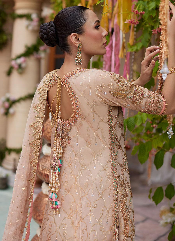 Elaya Light Gold Paneled Shirt - Farah Talib Aziz - Bridal - raniazara