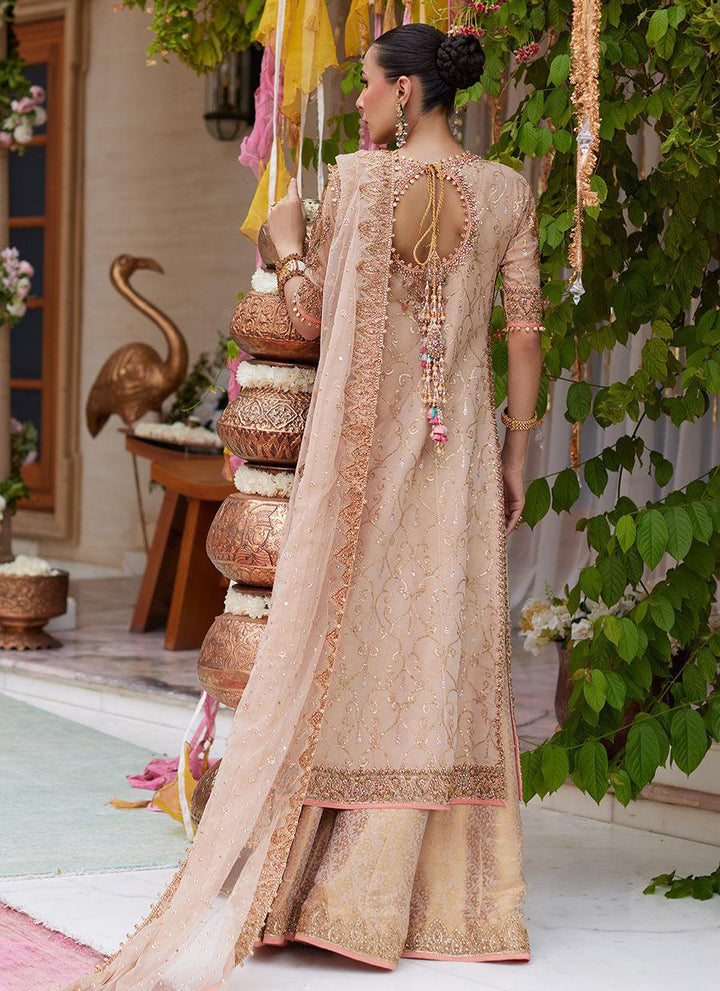 Elaya Light Gold Paneled Shirt - Farah Talib Aziz - Bridal - raniazara