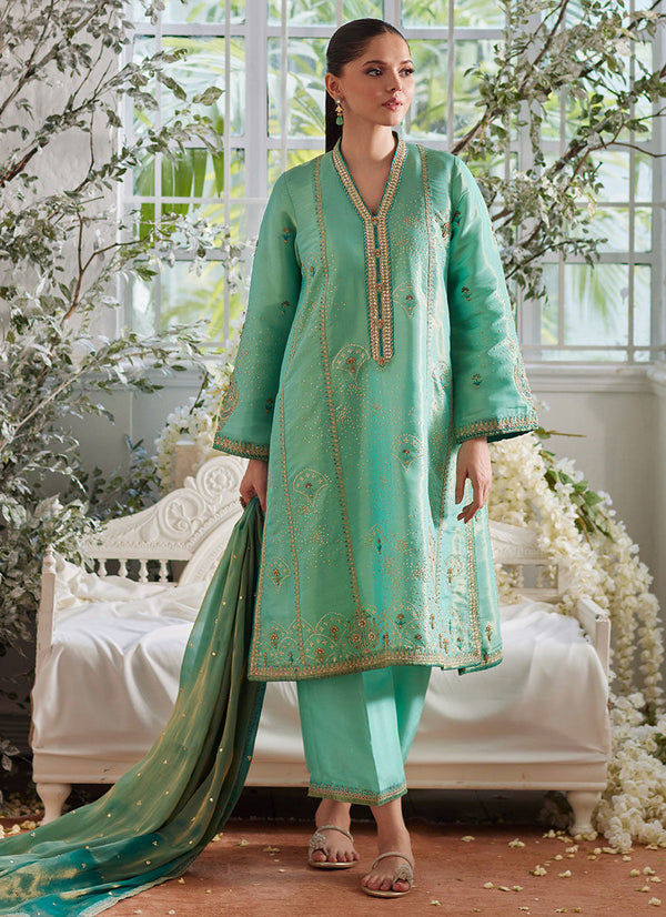 Mereen ferozi Shirt and Dupatta - Farah Talib Aziz - Casual Suit - Pret - raniazara