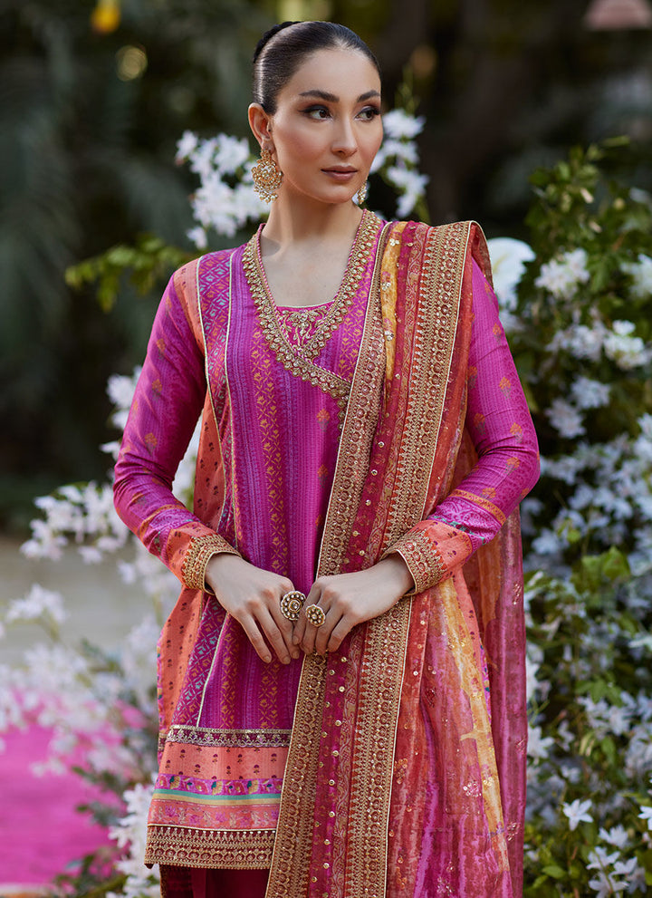 Sibel Short Angharka and Dupatta - Farah Talib Aziz - Casual Suit - Pret - raniazara