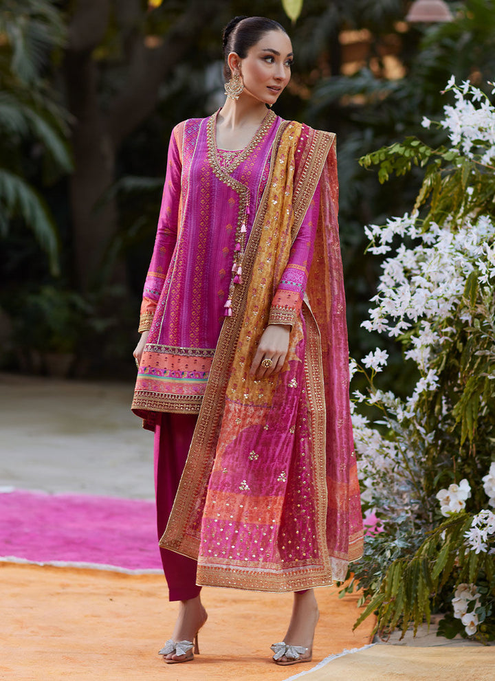 Sibel Short Angharka and Dupatta - Farah Talib Aziz - Casual Suit - Pret - raniazara