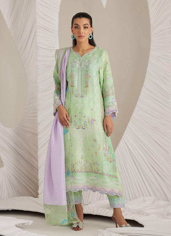 Felice Aqua Shirt and Dupatta - Farah Talib Aziz - Pret