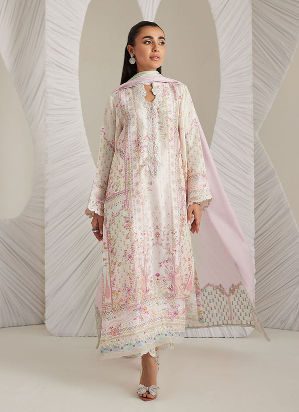 Brea Ivory Shirt and Dupatta - Farah Talib Aziz - Pret