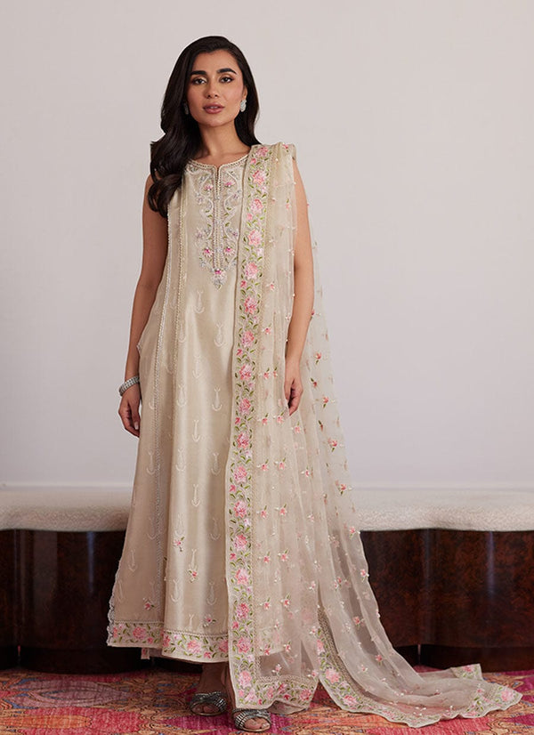 Everly Cream Shirt And Dupatta - FARHA TALIB AZIZ