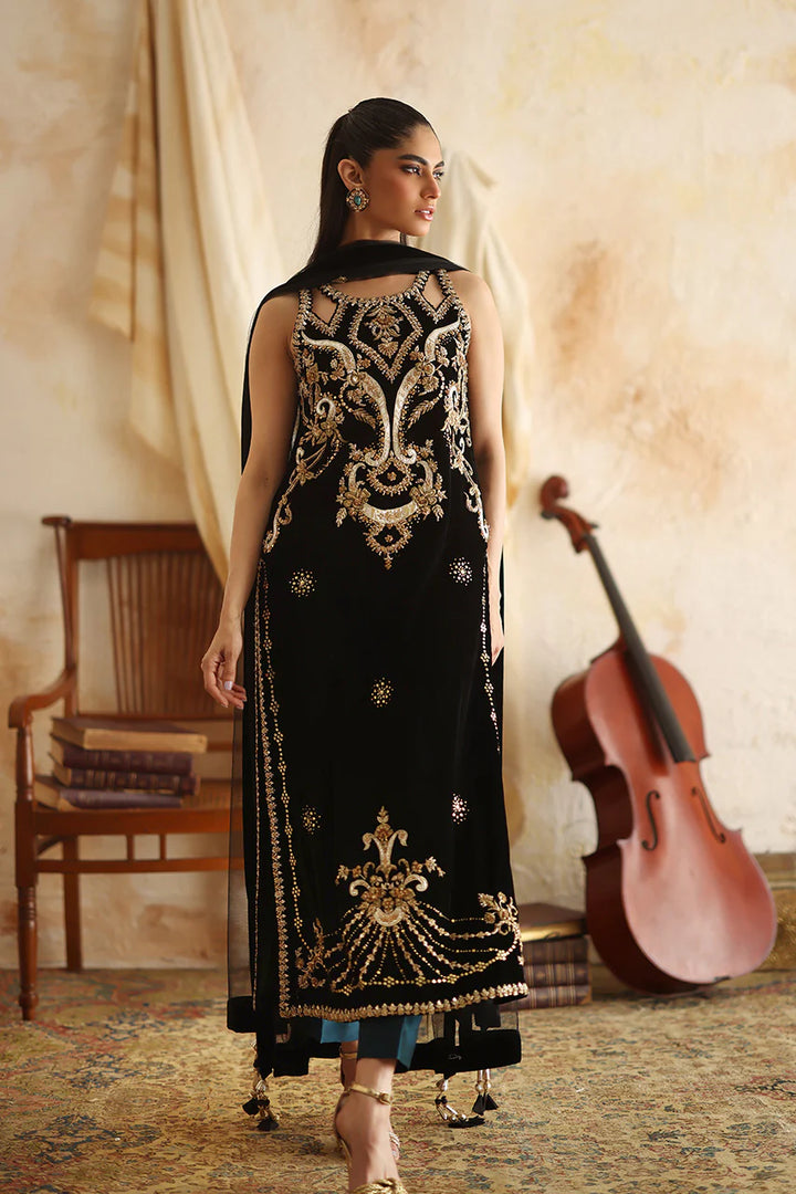 Shahnoor - Nadia Farooqui - Velvet Dress  - raniazara