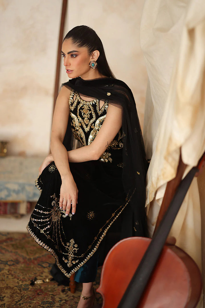 Shahnoor - Nadia Farooqui - Velvet Dress  - raniazara