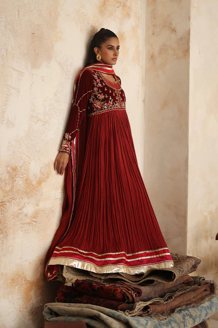 Shahnum - Nadia Farooqui - Velvet Dress - raniazara