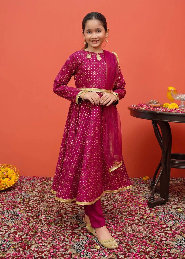 Cambric Printed 3 Piece Suit | 8195  - Modest - Kids Wear - raniazara