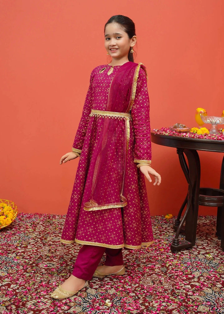 Cambric Printed 3 Piece Suit | 8195  - Modest - Kids Wear - raniazara