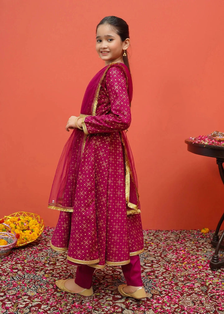 Cambric Printed 3 Piece Suit | 8195  - Modest - Kids Wear - raniazara