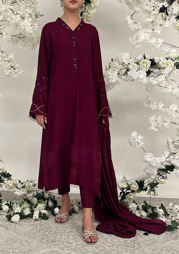 Ayzel with Pants & Dupatta - Mubashira Usman - Pret