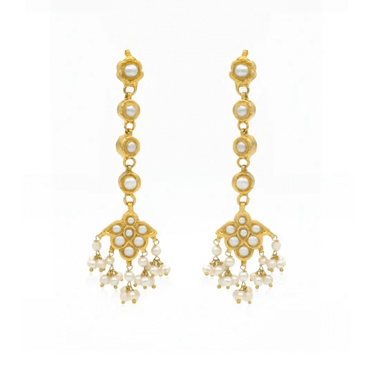FLORAL PEARL EARRINGS - Ali Javeri Jewelers - Earrings - raniazara