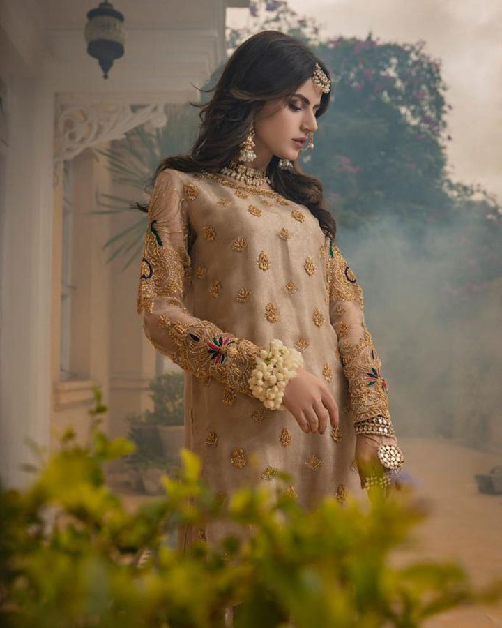 IVORY GOLD ENSEMBLE - Harish Shakeel - Formal - raniazara