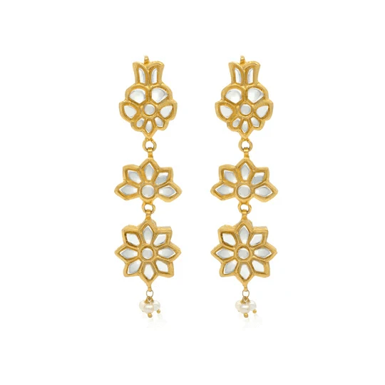 MACHI PHOOL EARRINGS - Ali Javeri Jewelers - Earrings - raniazara
