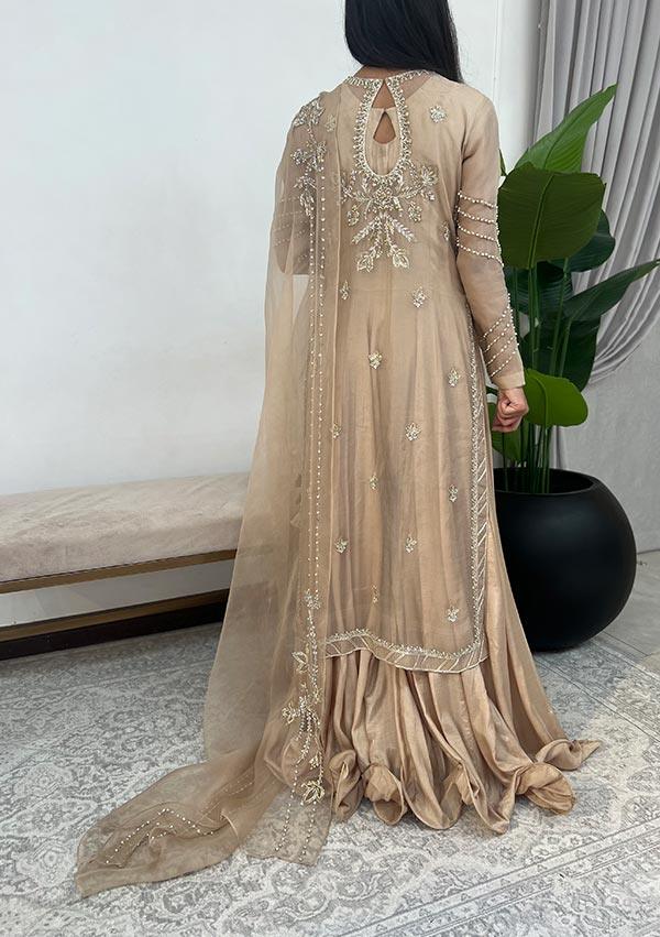 Sahiba with ruffled Dhaka and Dupatta raniazarastudio