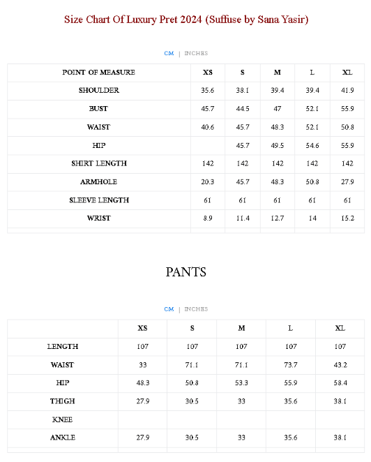 Size Guide