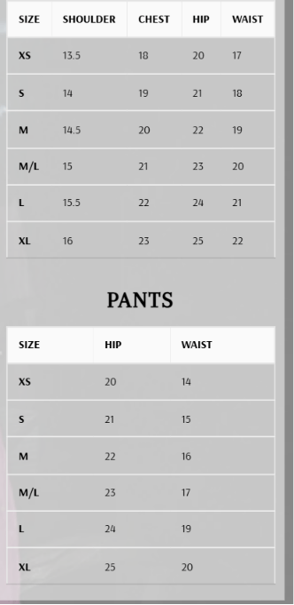 Size Guide