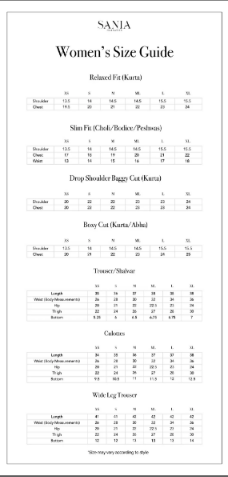 Size Guide
