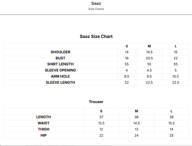Size Guide