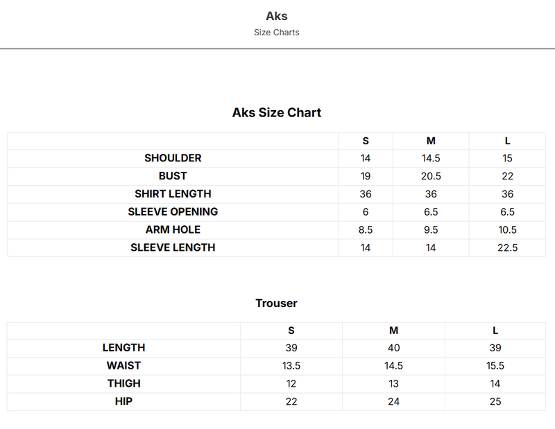 Size Guide