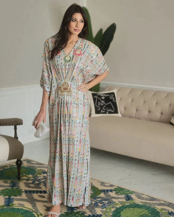 Kaftan Blue Multi - Limited Edition - Zarehs - Kaftan