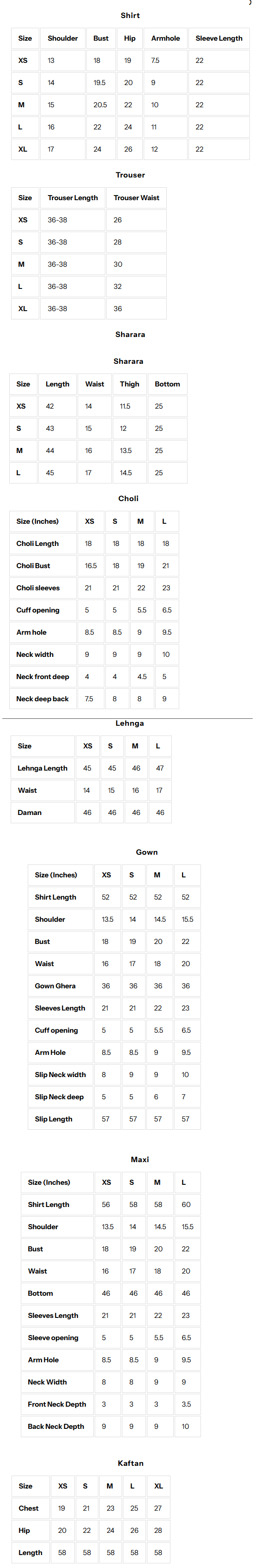 Size Guide