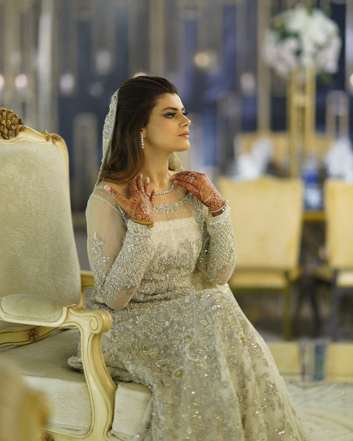 White Flowy Bridal - Shakeelz By Zeeshan And Danish - Bridal Dress - raniazara